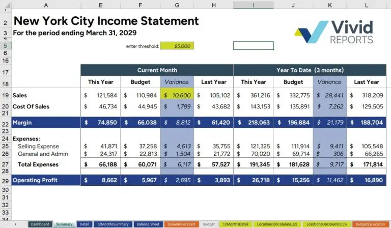 financial reporting software