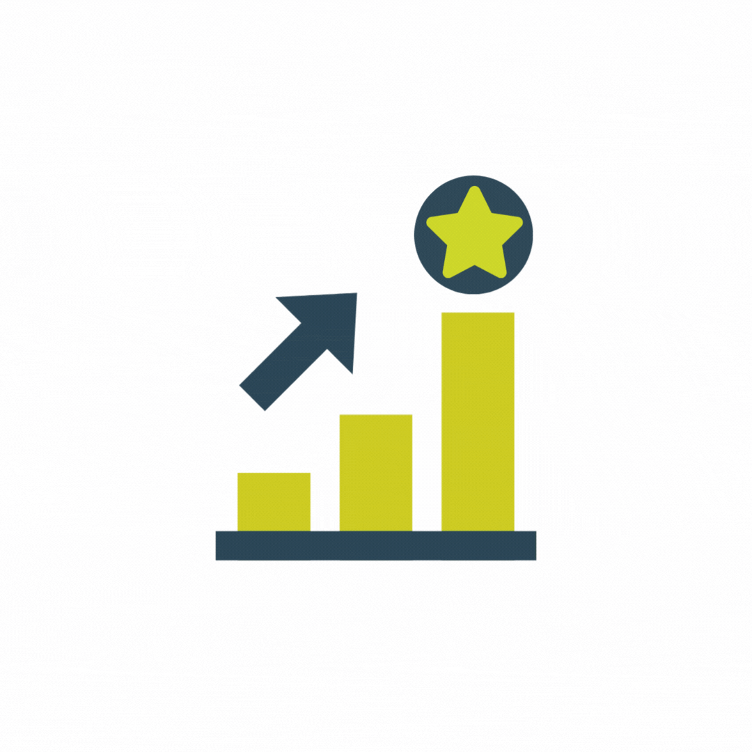 Animated bar chart icon